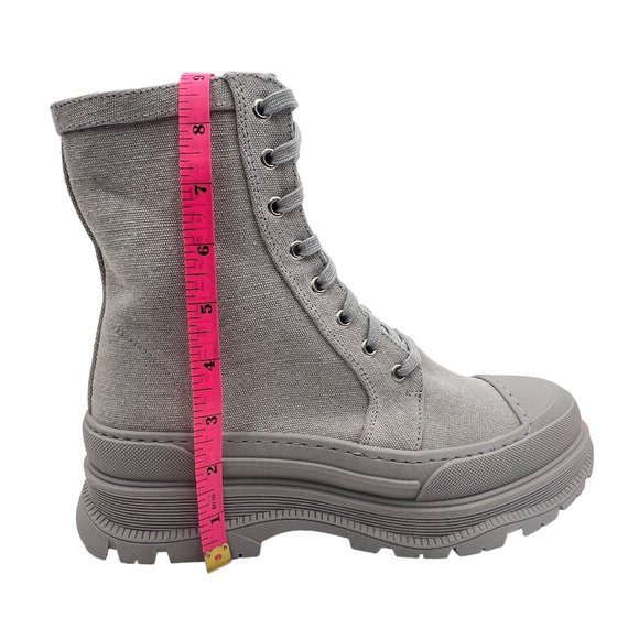 Free People Camp Out Canvas Lace Up Boots Size 39 - Picture 13 of 15